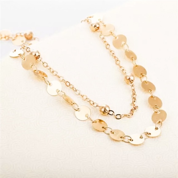 ⚜️[𝟯/$𝟭𝟴]⚜️2 Layered Gold Delicate Necklace NEW - Picture 4 of 9